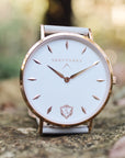 The Allure / Rose Gold & White Minimal Watch