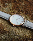 The Allure / Rose Gold & White Minimal Watch