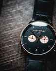 The Cambridge / Rose Gold & Black  Watch