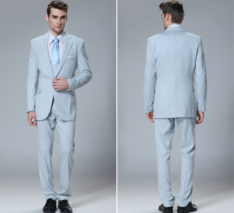 Ultra Blue Blazer Suit Vest & Trousers (3 piece Outfit)