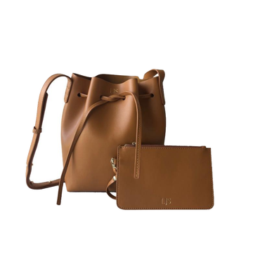 The Smooth Tawny Brown Leather Bucket Bag