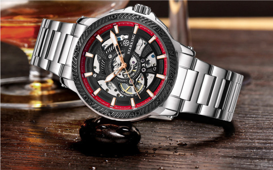 Sanctuary Watches SK Swiss Automatic Black Tornado Mechanical Skelet