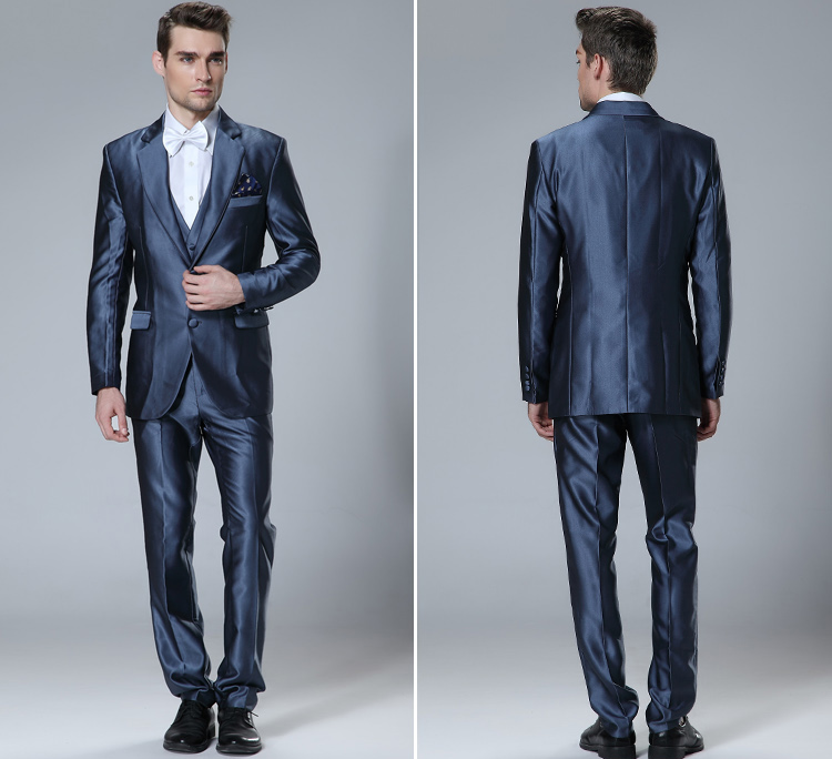 Royale Slim Fit Blazer Suit Vest & Trousers (3 Piece Outfit)