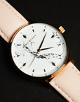 Victoria White Marble / Rose Gold & White Marble Watch