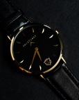 The Grandeur / Black & Gold Minimal Watch