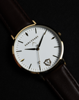 The Classic Millennium / Gold & White Minimal Watch