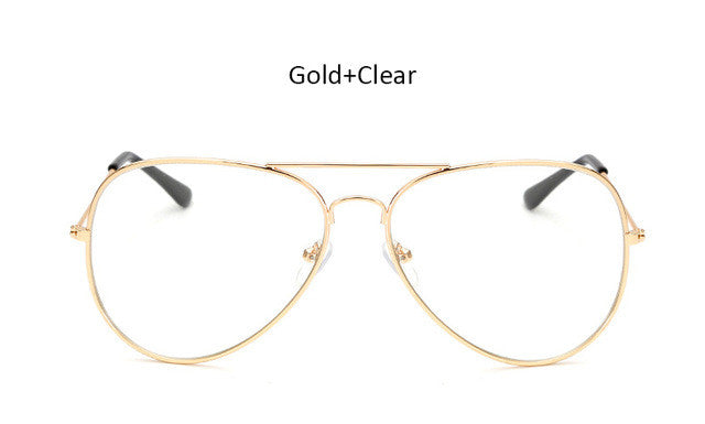 The One Clear- Gold Aviator Sunglasses