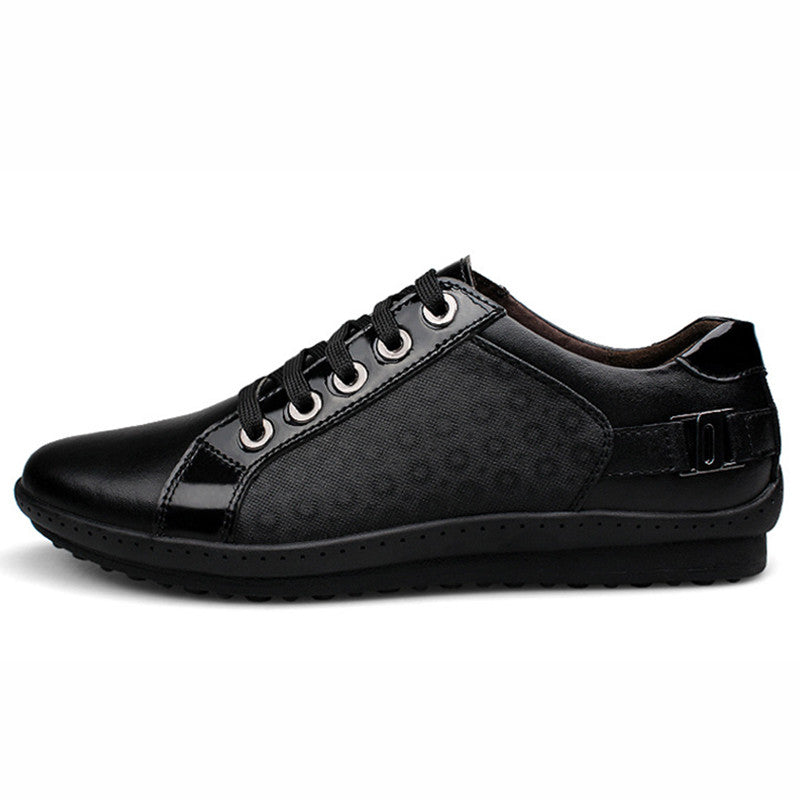 The Suited casual shoes black lace up genuine leather casual