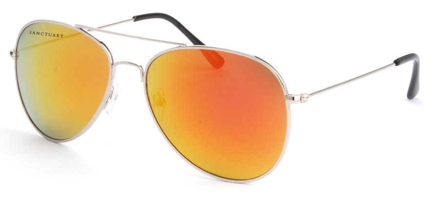 Solo / Mirror Gold-Red Reflective Aviator Frames